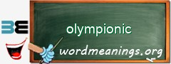 WordMeaning blackboard for olympionic